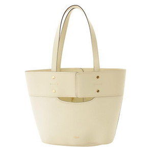 Chloe ABY Tote Bag Handbag Padlock Cream